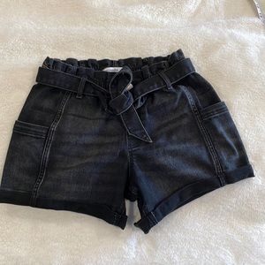 Abercrombie kids girls black Jean shorts size 15/16